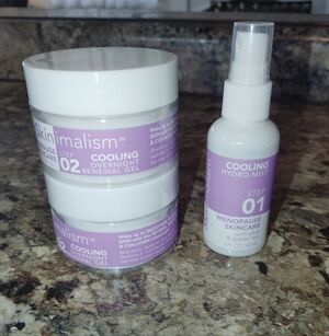 Cooling Hydro-Mist & Overnight Renewal Gel Set — Soft Purple